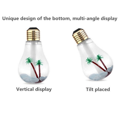 400ML Colorful Light Portable Bulb Shape Aromatherapy Air Purifier Humidifier for Home / Office / Car(Gold) by bashfashion