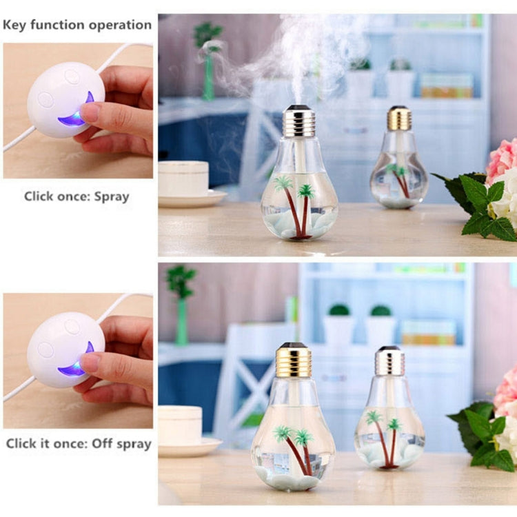 400ML Colorful Light Portable Bulb Shape Aromatherapy Air Purifier Humidifier for Home / Office / Car(Gold) by bashfashion