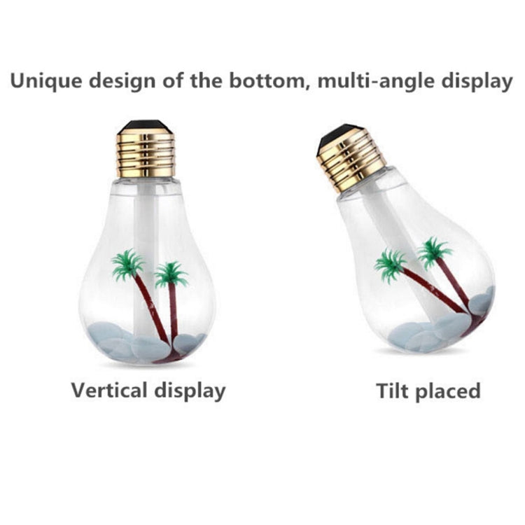 400ML Colorful Light Portable Bulb Shape Aromatherapy Air Purifier Humidifier for Home / Office / Car(Silver) by bashfashion