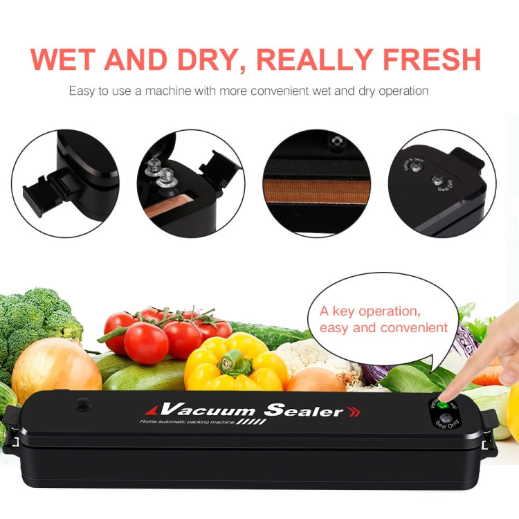 Automatic Vacuum Sealer for Household Food Preservation, with Food Grade Vacuum Bags by bashfashion