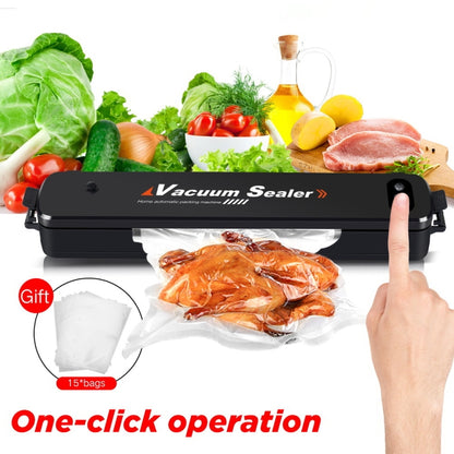 Automatic Vacuum Sealer for Household Food Preservation, with Food Grade Vacuum Bags by bashfashion