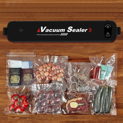 Automatic Vacuum Sealer for Household Food Preservation, with Food Grade Vacuum Bags by bashfashion