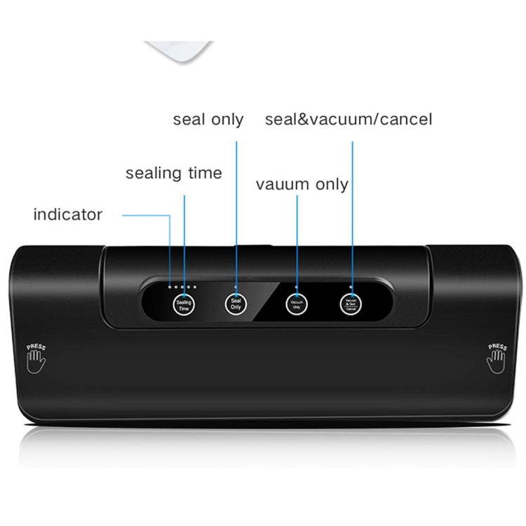 Automatic Vacuum Sealer for Household Food Preservation, with Food Grade Vacuum Bags, US Plug by bashfashion