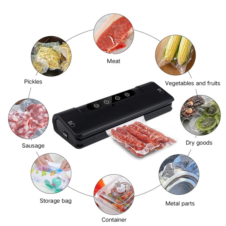 Automatic Vacuum Sealer for Household Food Preservation, with Food Grade Vacuum Bags, US Plug by bashfashion
