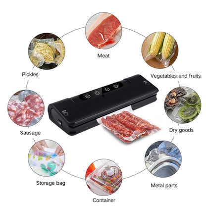Automatic Vacuum Sealer for Household Food Preservation, with Food Grade Vacuum Bags, US Plug by bashfashion
