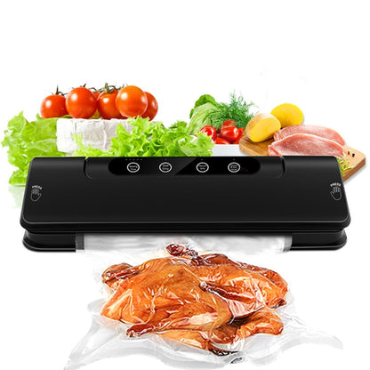 Automatic Vacuum Sealer for Household Food Preservation, with Food Grade Vacuum Bags, US Plug by bashfashion