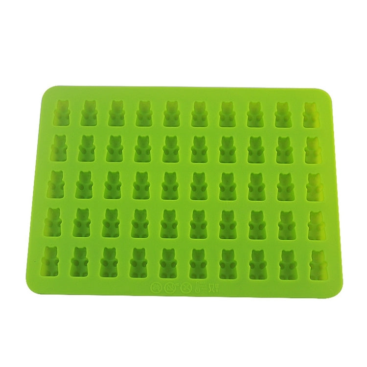 2 PCS 50 Holes Small Bear Chocolate Tray Silicone Mold Cookie Mold Candy Mold, Random Color Delivery, Size: 19*13.7*1cm by bashfashion