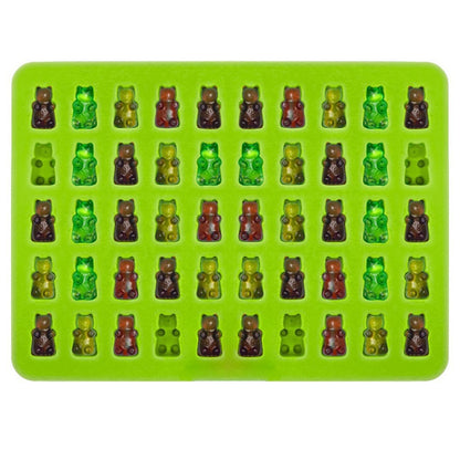 2 PCS 50 Holes Small Bear Chocolate Tray Silicone Mold Cookie Mold Candy Mold, Random Color Delivery, Size: 19*13.7*1cm by bashfashion