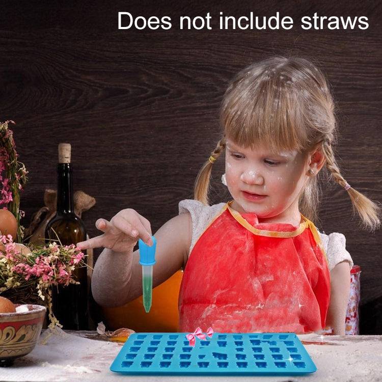 2 PCS 50 Holes Small Bear Chocolate Tray Silicone Mold Cookie Mold Candy Mold, Random Color Delivery, Size: 19*13.7*1cm by bashfashion