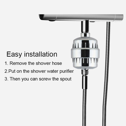 Bath Water Purifier Shower Faucet Chlorine Filter, Interface: 2.1cm / 2.7cm by bashfashion