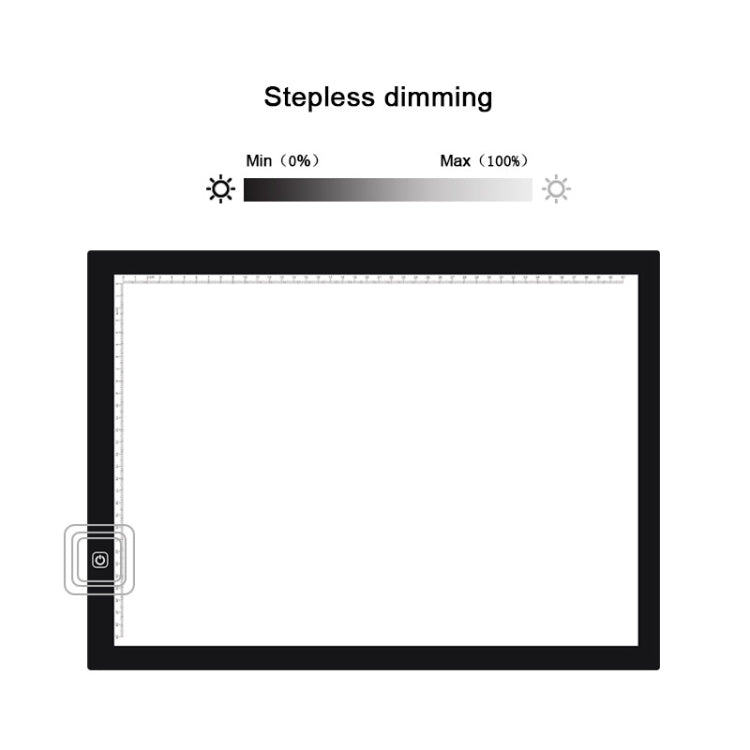 A3 Size 8W 5V LED Ultra-thin Stepless Dimming for Acrylic Copy Boards for Anime Sketch Drawing Sketchpad, with USB Cable by bashfashion
