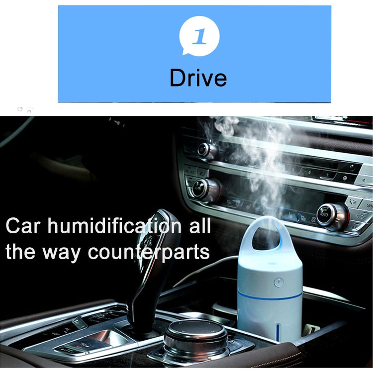 1.5W - 2W 175ml Mini Portable USB Negative Ions Humidifier Beauty and Water Supplement Instrument with Colorful LED Light(Blue) by bashfashion