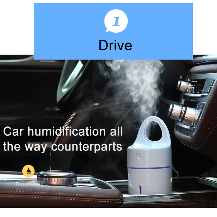 1.5W - 2W 175ml Mini Portable USB Negative Ions Humidifier Beauty and Water Supplement Instrument with Colorful LED Light(White) by bashfashion