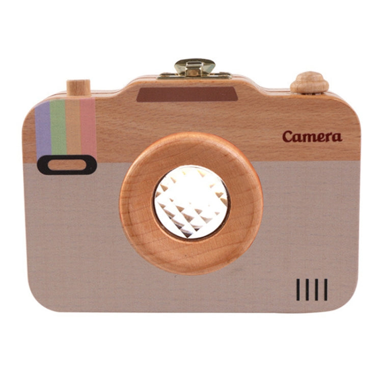 Creative Wooden Children Camera Deciduous Tooth Preservation Box Baby Teeth Tooth House Storage Box by bashfashion