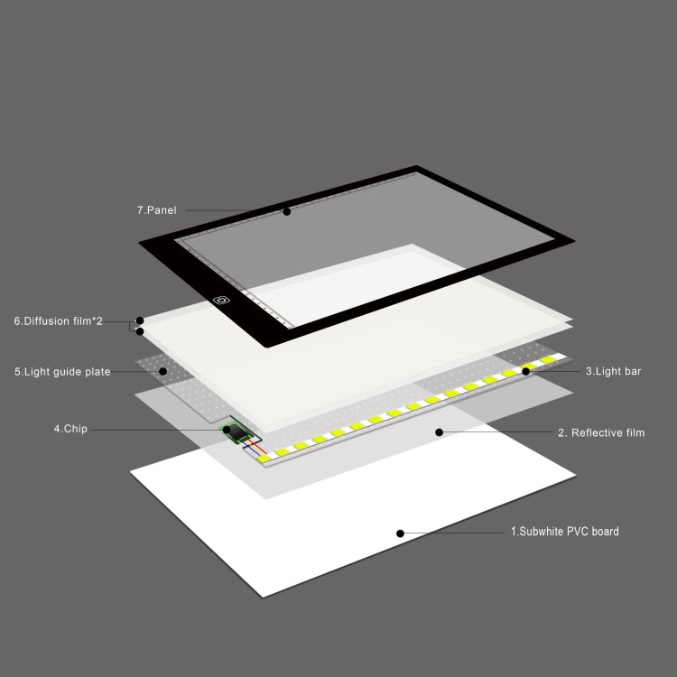 A4 Size LED Three Level of Brightness Dimmable Acrylic Copy Boards for Anime Sketch Drawing Sketchpad by bashfashion