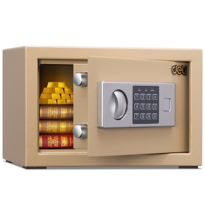 Deli Home Office Hotel Mini Electronic Security Lock Box Wall Cabinet Safety Box(Gold) by bashfashion