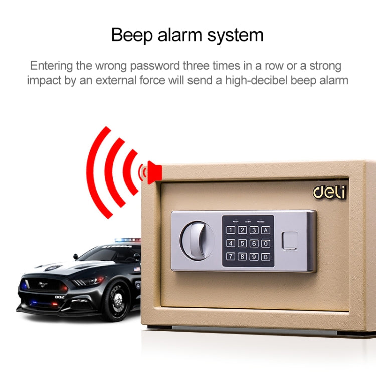 Deli Home Office Hotel Mini Electronic Security Lock Box Wall Cabinet Safety Box(Gold) by bashfashion