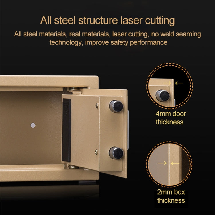 Deli Home Office Hotel Mini Electronic Security Lock Box Wall Cabinet Safety Box(Gold) by bashfashion