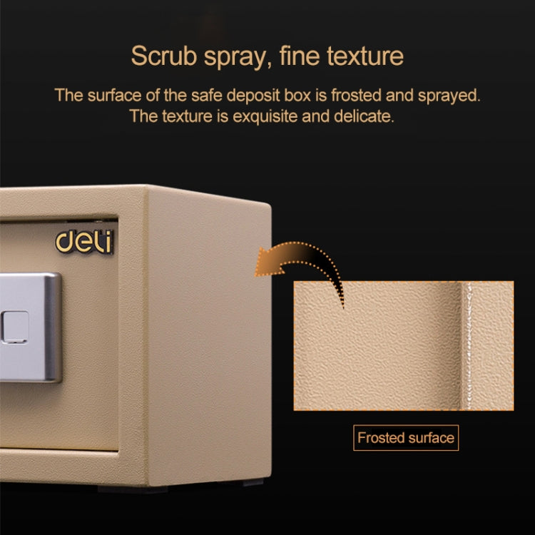 Deli Home Office Hotel Mini Electronic Security Lock Box Wall Cabinet Safety Box(Gold) by bashfashion