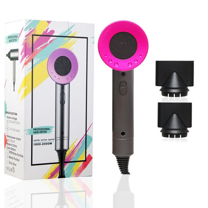 High-power 2000W Anionic Cold Hot Air Constant Temperature Hair Dryer, UK Plug(Red + Grey) by bashfashion