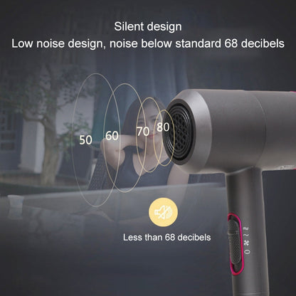 High-power Anionic Cold Hot Air Constant Temperature Hair Dryer, EU Plug(Red + Grey) by bashfashion