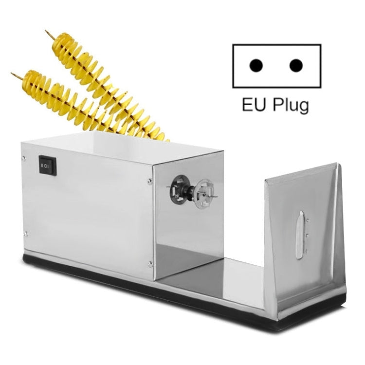Stainless Steel Electric Tornado Potato Tower Crane, EU Plug by bashfashion