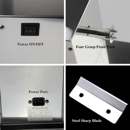 Stainless Steel Electric Tornado Potato Tower Crane, EU Plug by bashfashion