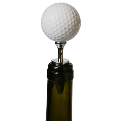 Golf + Tee Shape Red Wine Bottle Stopper, Size: 10 x 4.2cm (Silver) by bashfashion