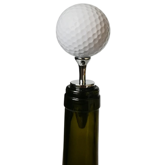 Golf + Tee Shape Red Wine Bottle Stopper, Size: 10 x 4.2cm (Silver) by bashfashion