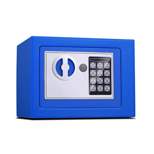 17E Home Mini Electronic Security Lock Box Wall Cabinet Safety Box without Coin-operated Function(Blue) by bashfashion