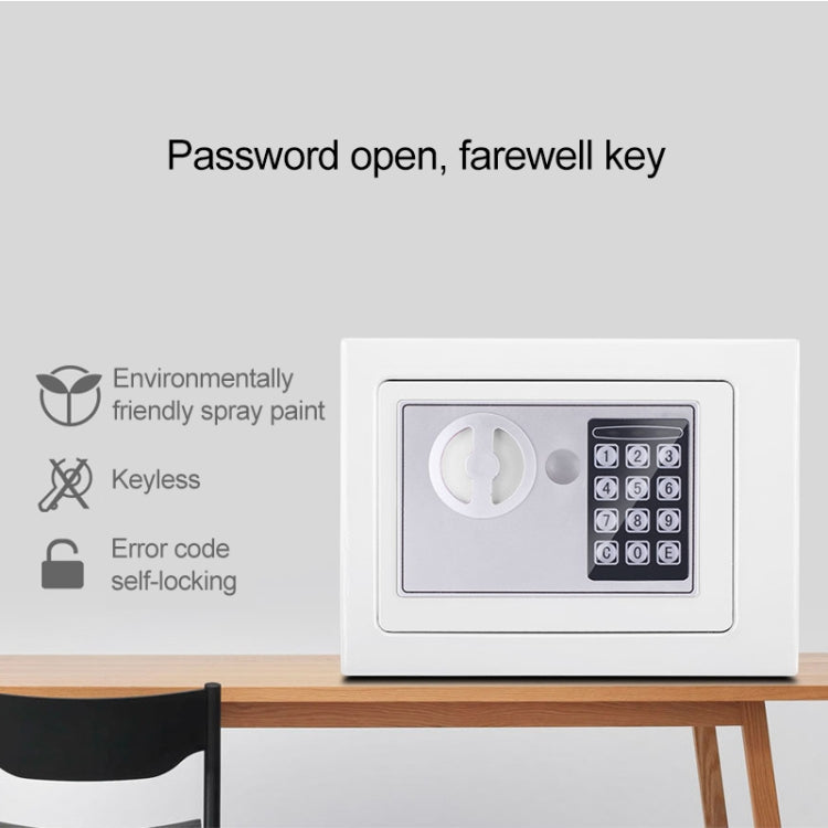 17E Home Mini Electronic Security Lock Box Wall Cabinet Safety Box without Coin-operated Function(Blue) by bashfashion