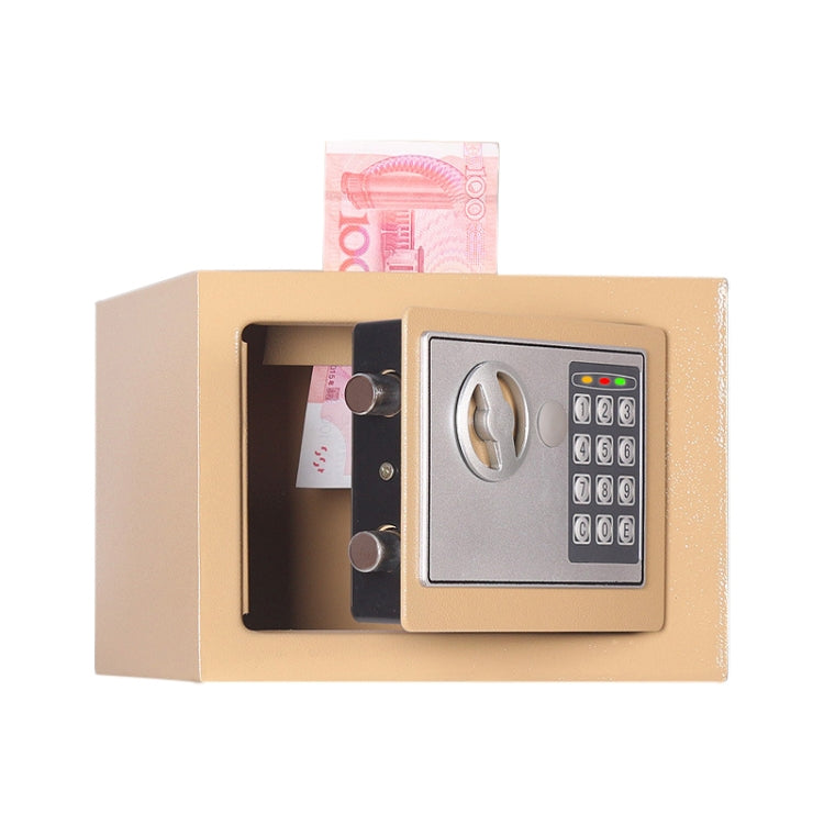 17E Home Mini Electronic Security Lock Box Wall Cabinet Safety Box with Coin-operated Function(Champagne Gold) by bashfashion