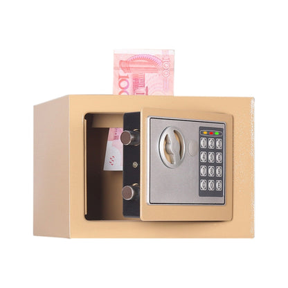 17E Home Mini Electronic Security Lock Box Wall Cabinet Safety Box with Coin-operated Function(Champagne Gold) by bashfashion