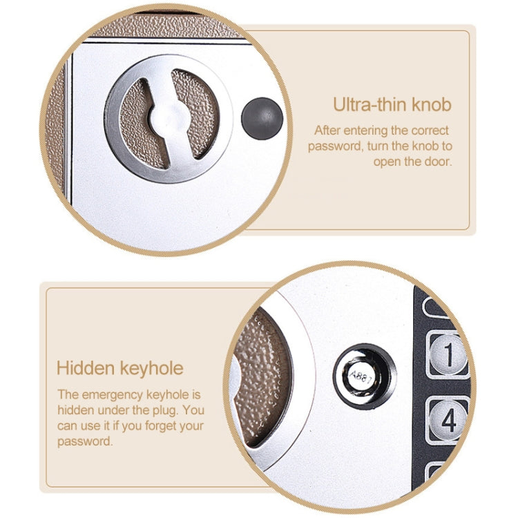 17E Home Mini Electronic Security Lock Box Wall Cabinet Safety Box with Coin-operated Function(Champagne Gold) by bashfashion