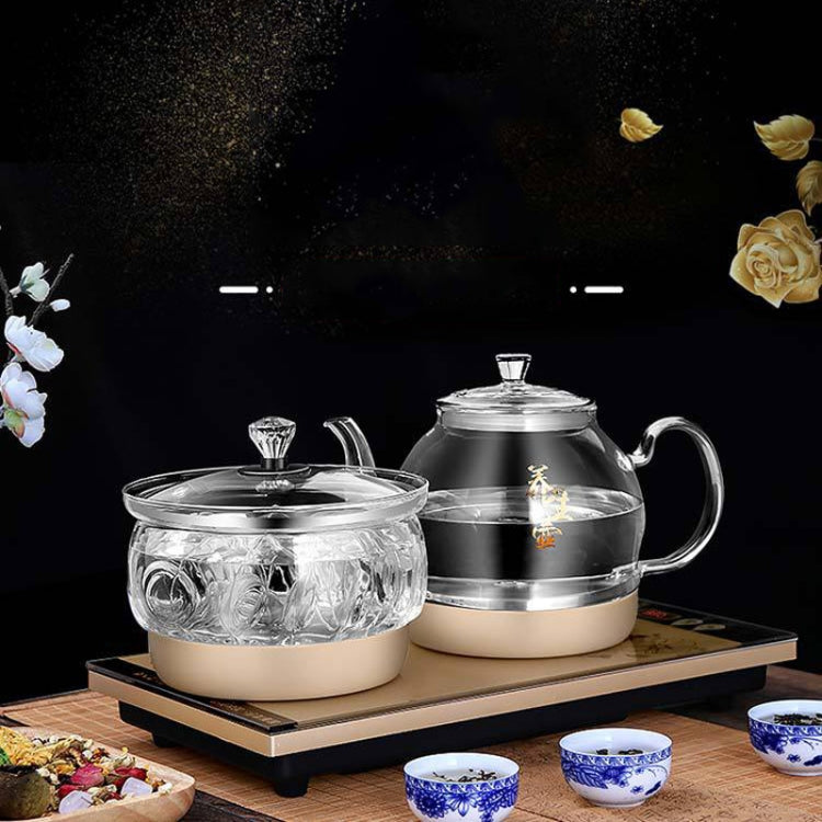 Pumping Type Automatic Add Water Full Intelligent Electric Glass Kettle Pumping Boiled Tea Stove Set by bashfashion
