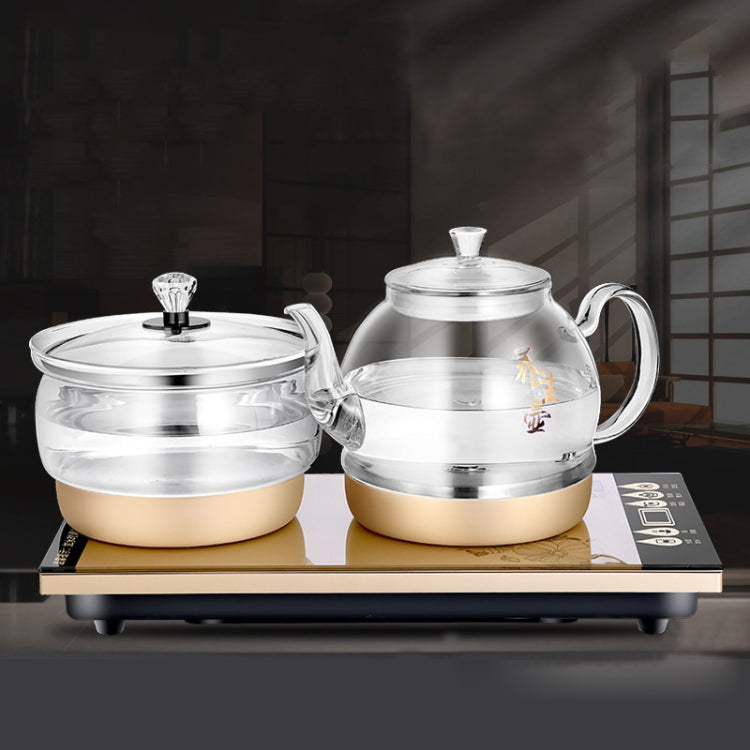 Pumping Type Automatic Add Water Full Intelligent Electric Glass Kettle Pumping Boiled Tea Stove Set by bashfashion