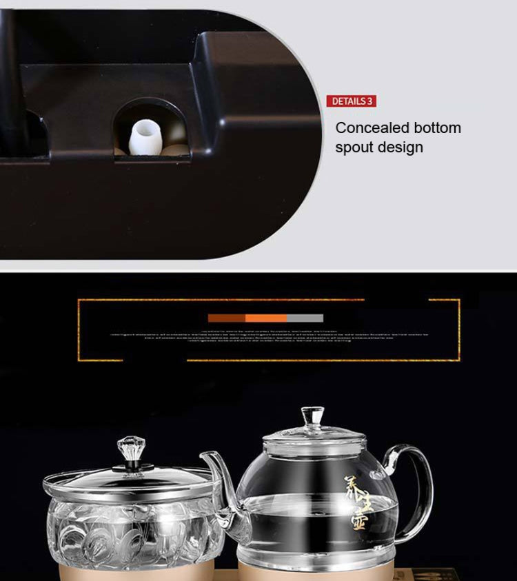 Pumping Type Automatic Add Water Full Intelligent Electric Glass Kettle Pumping Boiled Tea Stove Set by bashfashion