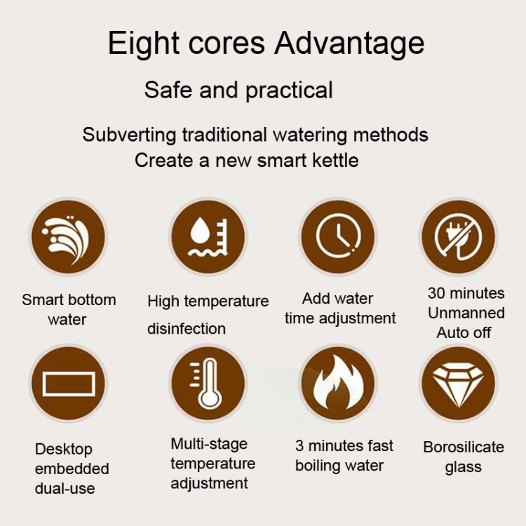 Pumping Type Automatic Add Water Full Intelligent Electric Glass Kettle Pumping Boiled Tea Stove Set by bashfashion