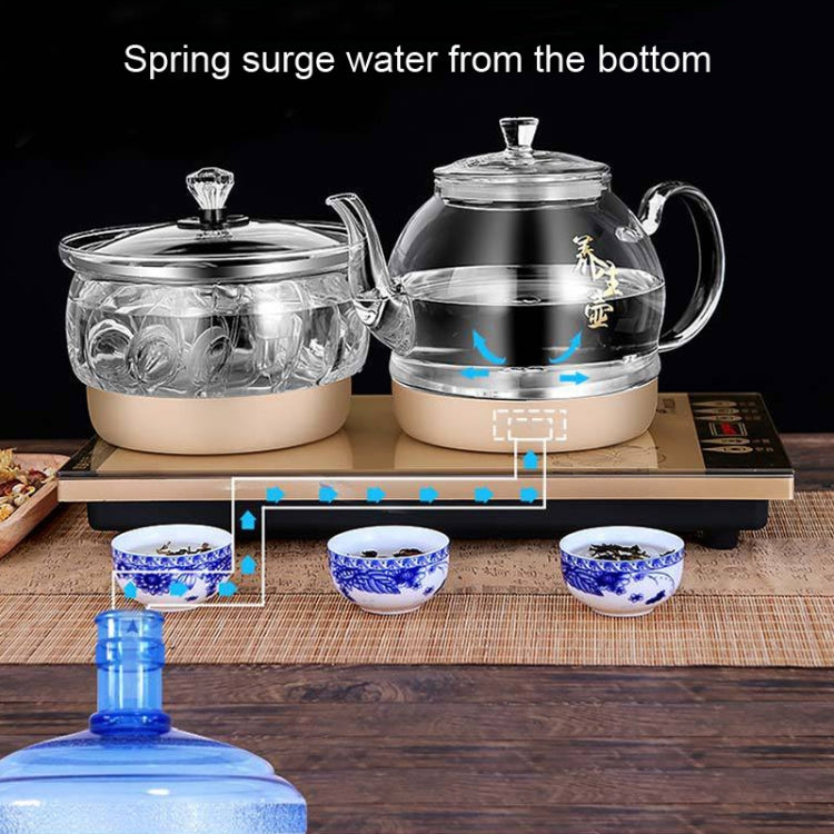 Pumping Type Automatic Add Water Full Intelligent Electric Glass Kettle Pumping Boiled Tea Stove Set by bashfashion