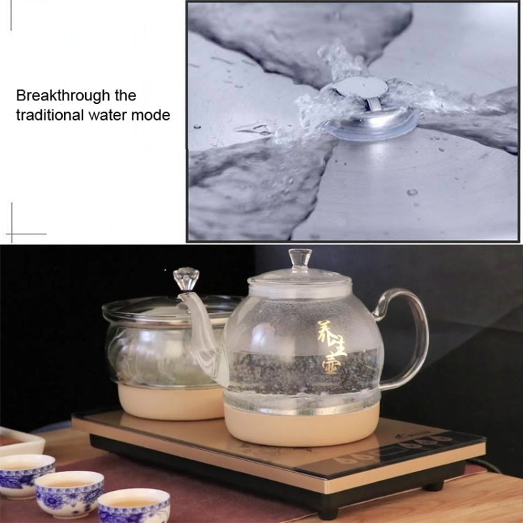 Pumping Type Automatic Add Water Full Intelligent Electric Glass Kettle Pumping Boiled Tea Stove Set by bashfashion