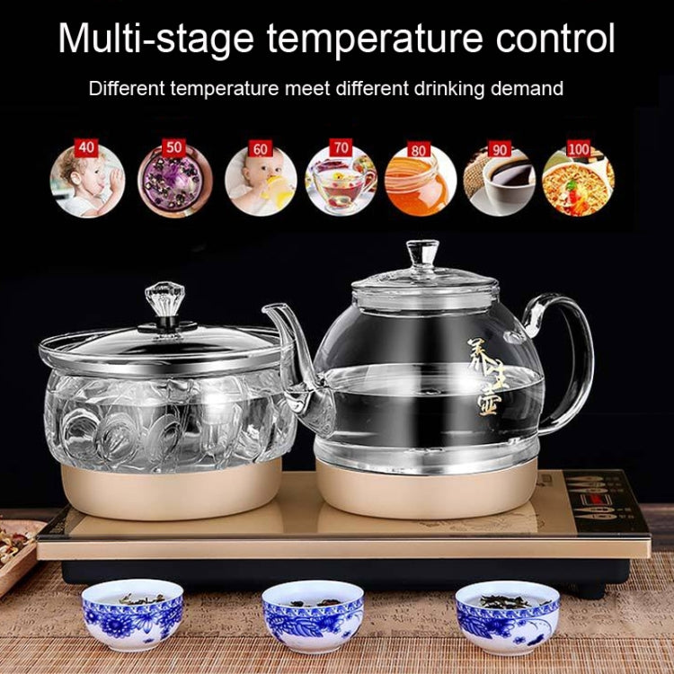 Pumping Type Automatic Add Water Full Intelligent Electric Glass Kettle Pumping Boiled Tea Stove Set by bashfashion