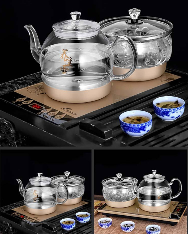Pumping Type Automatic Add Water Full Intelligent Electric Glass Kettle Pumping Boiled Tea Stove Set by bashfashion