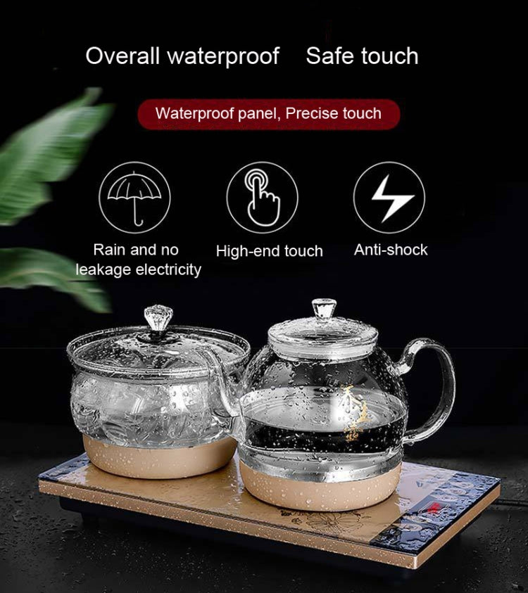 Pumping Type Automatic Add Water Full Intelligent Electric Glass Kettle Pumping Boiled Tea Stove Set by bashfashion