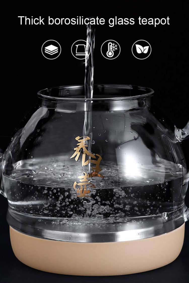Pumping Type Automatic Add Water Full Intelligent Electric Glass Kettle Pumping Boiled Tea Stove Set by bashfashion