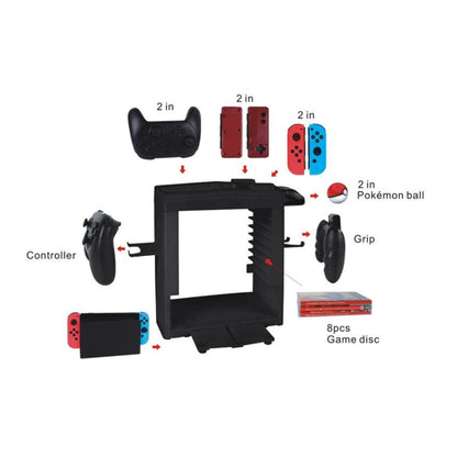 KJH Multi-function Bracket Handle Charging Base Receiving Frame for Nintendo Switch by bashfashion