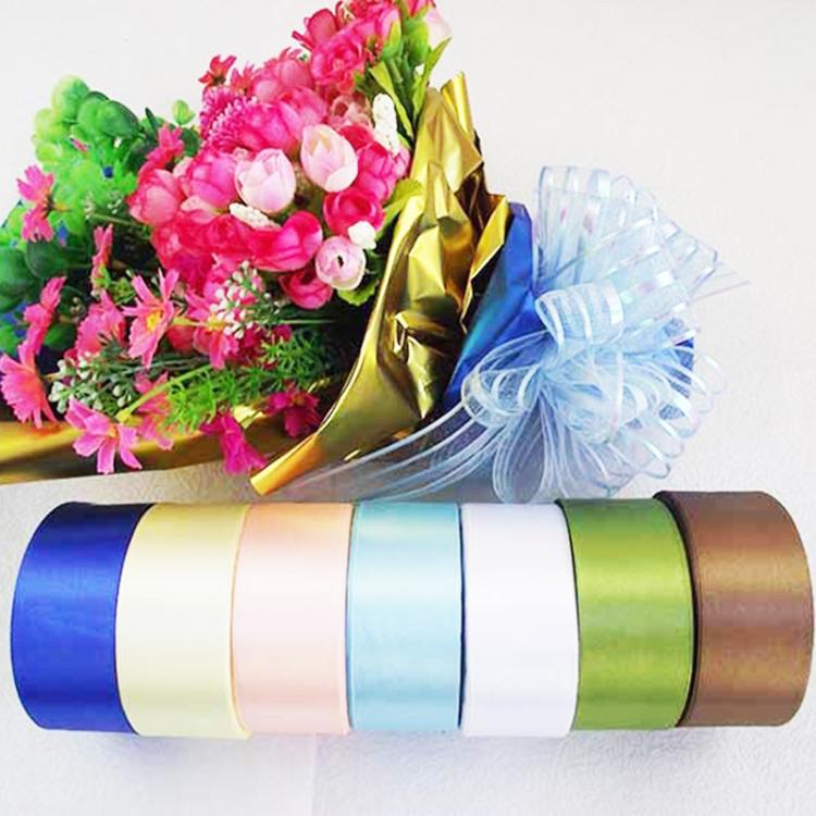 Pure Color DIY Manual Bowknot Gift Bouquet Ribbons Flowers Packaging Ribands, Size: 4.0cm*20m (Champagne) by bashfashion
