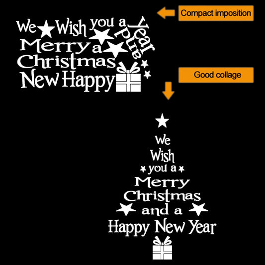 Blessing Christmas Tree Living Room Window Glass Door Removable Christmas Wall Sticker Decoration(White) by bashfashion