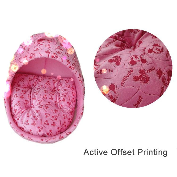 Small Pet Dogs Cats House Creative Yurt Shape Dog House, Size: L, 42*48*48cm(Pink) by bashfashion