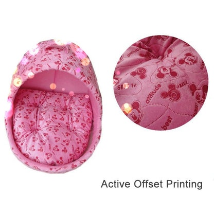 Small Pet Dogs Cats House Creative Yurt Shape Dog House, Size: L, 42*48*48cm(Pink) by bashfashion