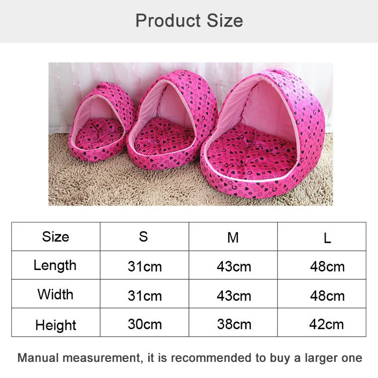 Small Pet Dogs Cats House Creative Yurt Shape Dog House, Size: L, 42*48*48cm(Pink) by bashfashion